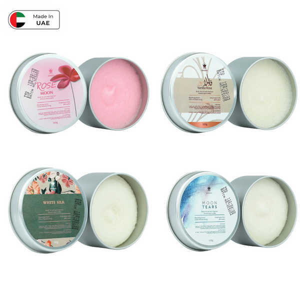 Lot de 4 body scrub parfum¨¦ 100g