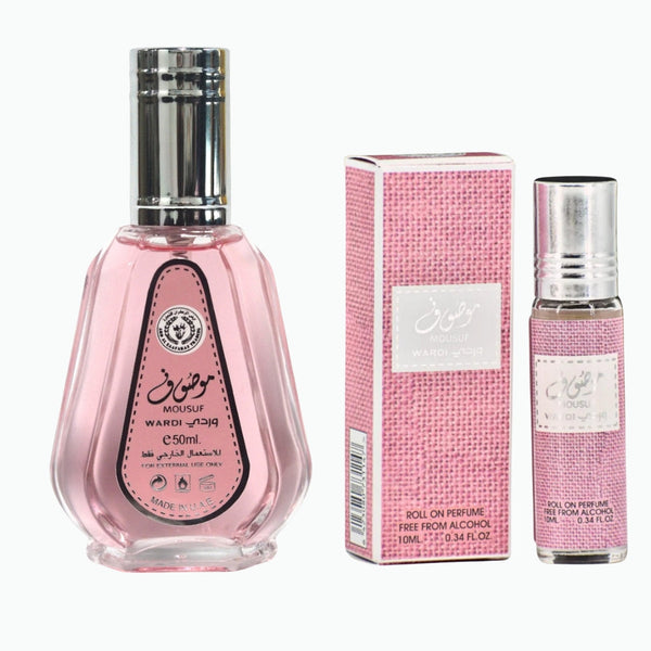 Lattafa - Mousuf Wardi 50ml Eau de parfum femme & Roll on Mousuf Wardi 10ml
