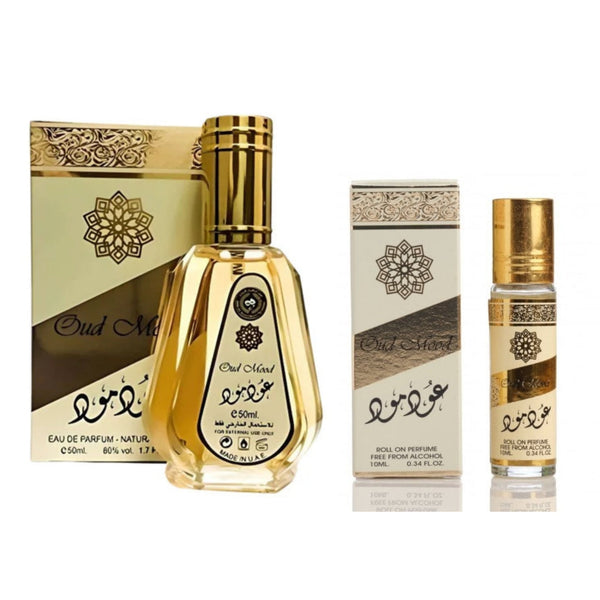 Lattafa - Oud Mood 50ml Eau de parfum & Roll on Musc Oud Mood 10ml