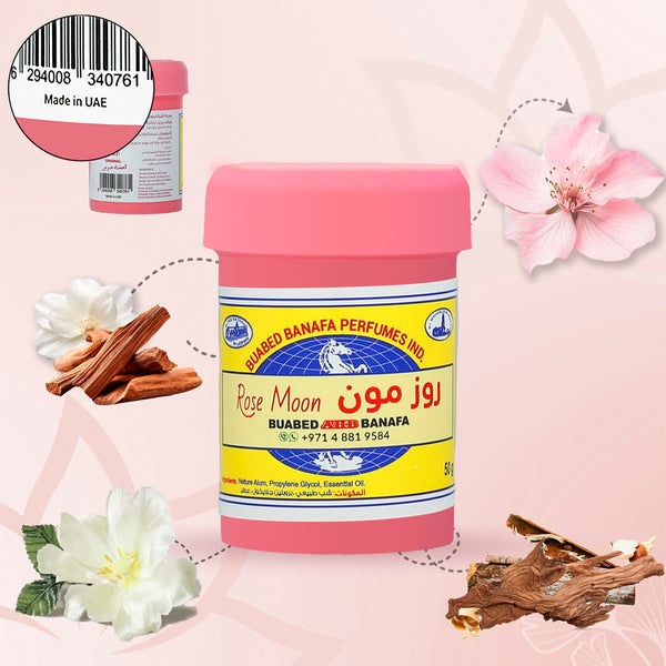 BUABED BANAFA - Rose Moon 50GM D¨¦odorant parfum¨¦ en poudre